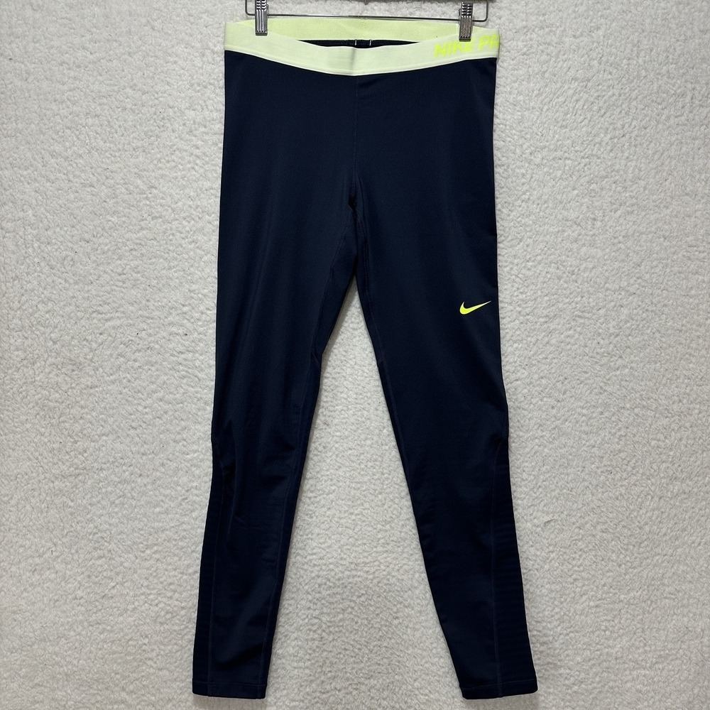 Nike Pro Dri-Fit Women's 803102-451 Navy Blue Leggings Size XL